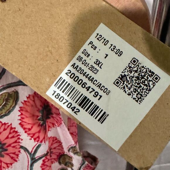 The August Co. NWT Women's 3XL Sleeveless Red Poppy Print Sundress Tie Waist - Picture 4 of 9